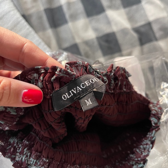 Olivaceous Elegant Floral Print Women's mini dress M NWT - Picture 5 of 5